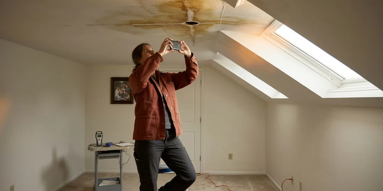 Roof Leak Water Damage in Riverside, CA